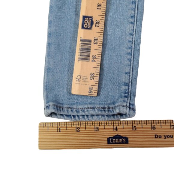 Levis 721 Jeans Womens 30 28x28 High Rise Skinny Light Wash Stretch Distressed - Picture 15 of 15